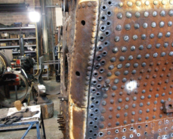 Also the rivets securing the backplate to the foundation ring have been removed