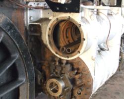 Here is the Cylinder borer from the rear of the cylinders.