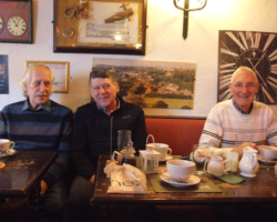 Working party members enjoying their Christmas lunch, and a good natter!