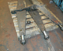 The brake stretchers showing the newly machined ends.