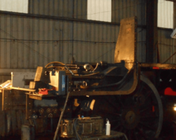 The cab sides no longer in place having been removed on Saturday 10th December.