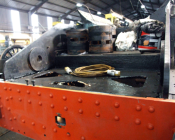 The front end, with the cover removed and the structure below following final painting.