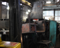 The right hand sub-floor being removed