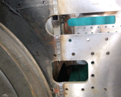 The welds themselves, in close up on the left hand side.