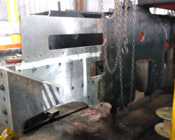 Right hand frames with the trailing wheelset removed.