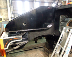 The Drivers side front frames looking good in black.