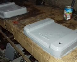 The Bases of the mechanical lubricators seen here in undercoat.