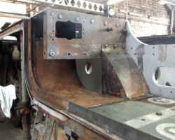 This includes the rear sections of the running angle and the flat floor itself.