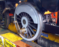 Work on the remaining wheels carries on; this is the left hand intermediate set.