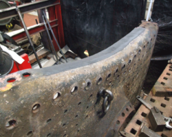 A new flange - the grey bit - seen in close up.