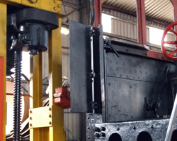 Also now fitted following the riveting is the cabside door and its mounting stanchion.