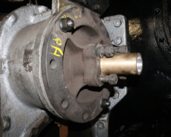 The front of the same valve chest. NB The Left hand cylinder has had the same treatment.