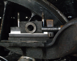 Working around the re-wheeling job, the SVR fitter had located the inner lower slide and die block.