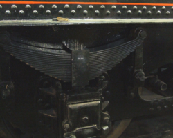 The tender has not been neglected and is now sitting on all its springs. The brake rodding between the wheelsets is also complete, leaving only those from the actuating crossbeam to go on.
