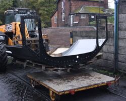 carefully lowered onto a suitable trolley before…