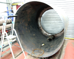 And seen from the rear, inside the paint shop.