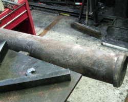 The forward section of the main steam pipe was removed and was found nearby...