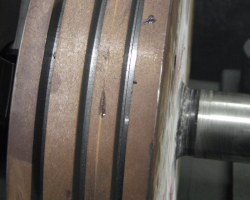 The groove has been cut back on the right side, but the job finished after the lunch break.