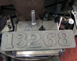 The new smokebox number plate in undercoat.