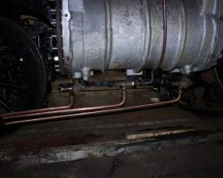 The newly cleaned Left hand drain cock pipes also temporarily assembled so that...