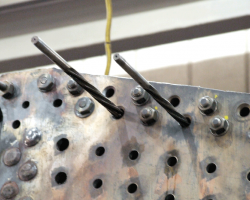 The same two reamers in detail emerging form the outer side sheet.