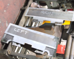 ach side of the engine requires two plates, one either side of each steam pipe connection. The other three plates are waiting to be trial fitted.