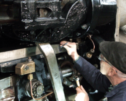 The scribed line is then enhanced by pop marks with a centre punch.