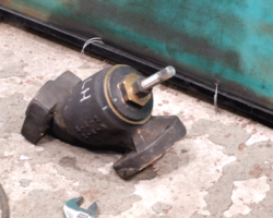 Attached each side of this are the two clack valves, here waiting their turn.