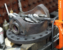 Other items are being prepared in the boiler shop. This is the top feed casting.