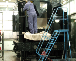 The tender exterior painting is complete so attention has moved to other areas, including the cab area.