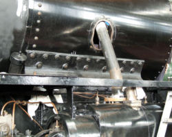 This is the right side one, temporarily bolted to its steam chest connection.