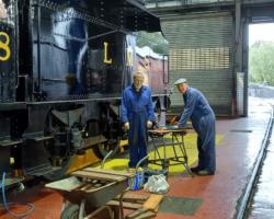 For this, a mini joiner’s shop was set up and working party members make
the necessary changes.